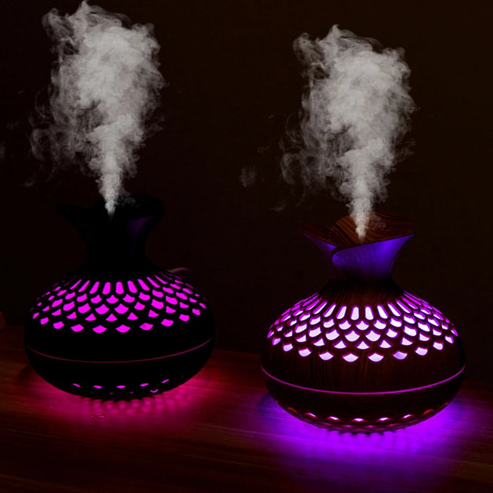 Mini Humidificateur Bois – Diffuseur d’Arômes USB